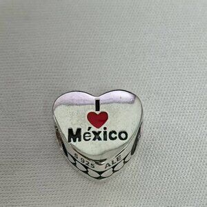 Pandora I Love Mexico Charm, S925 silver Jewelry
